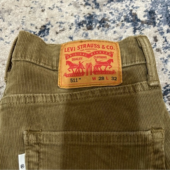 Levi’s 511 Brown Corduroy Straight Leg Jeans Size 28 - Picture 5 of 10